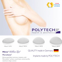 Túi ngực xốp Microthane-Loại Meme, hình tròn, đáy tròn